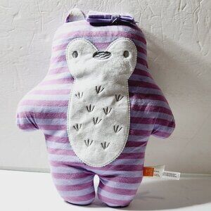 Lolli Living Penguin Bird Plush Pillow Stuffed Animal Purple Striped 2017 14"